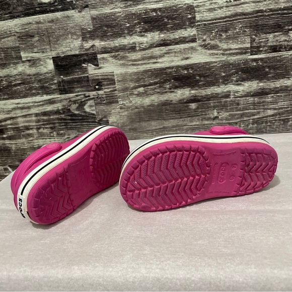 CROCS Slipper Baby Model Sabot Line Crocband II Colour Raspberry/Black 6/7 6 c 7 - Picture 3 of 9